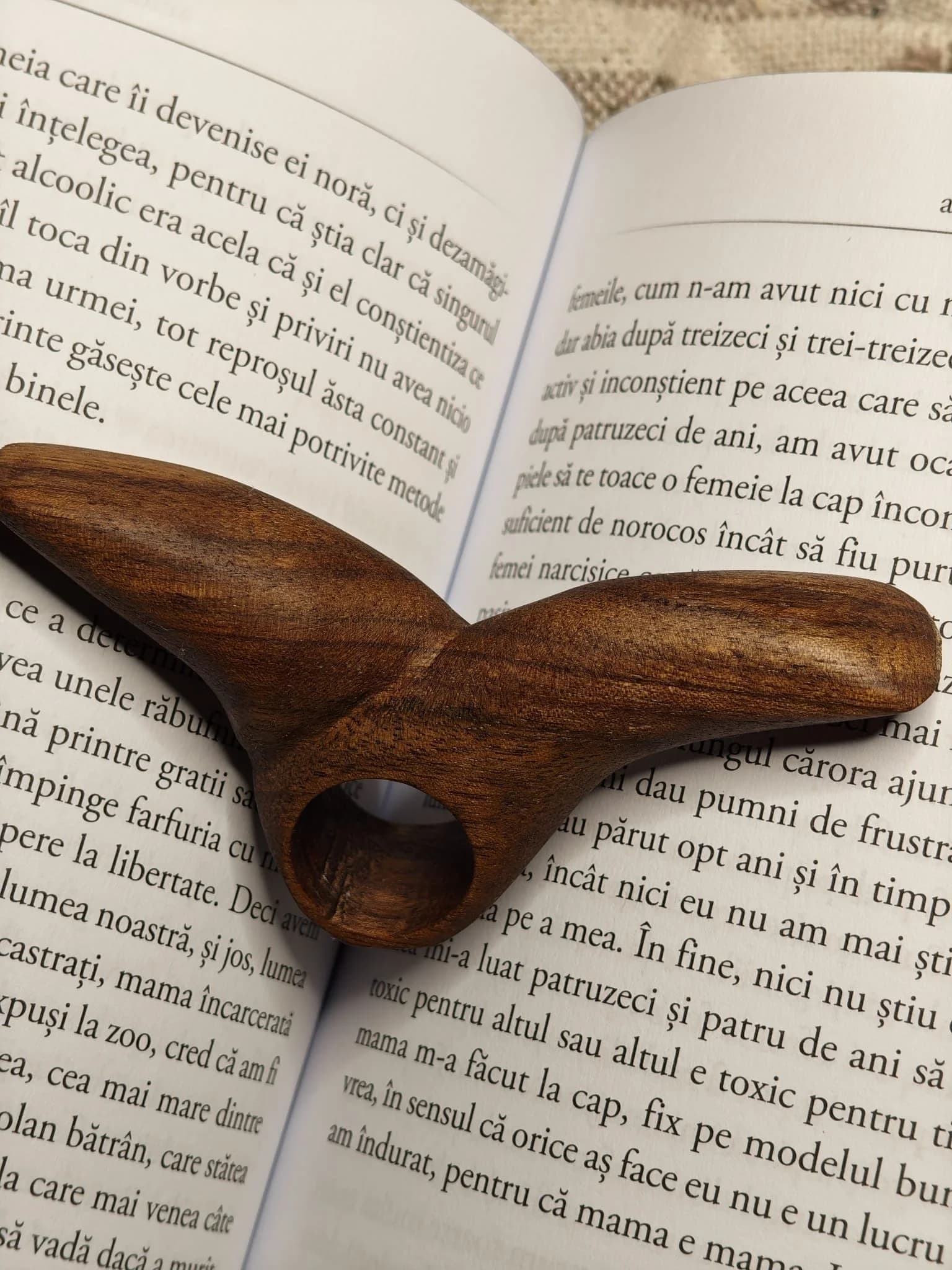 Inel sculptural lemn